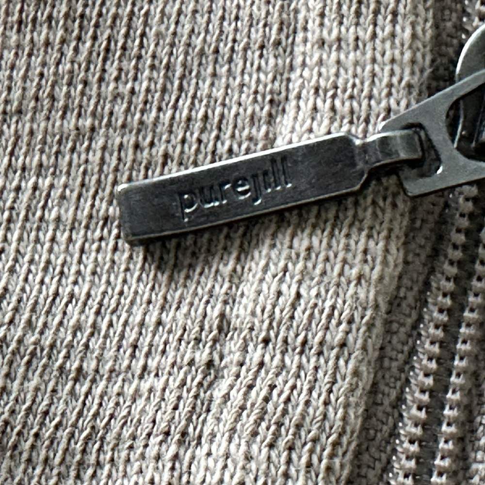 Pure Jill Hoodie Zip Sweatshirt Jacket Oversized Cotton Terry Ruffle Hem - Picture 9 of 9